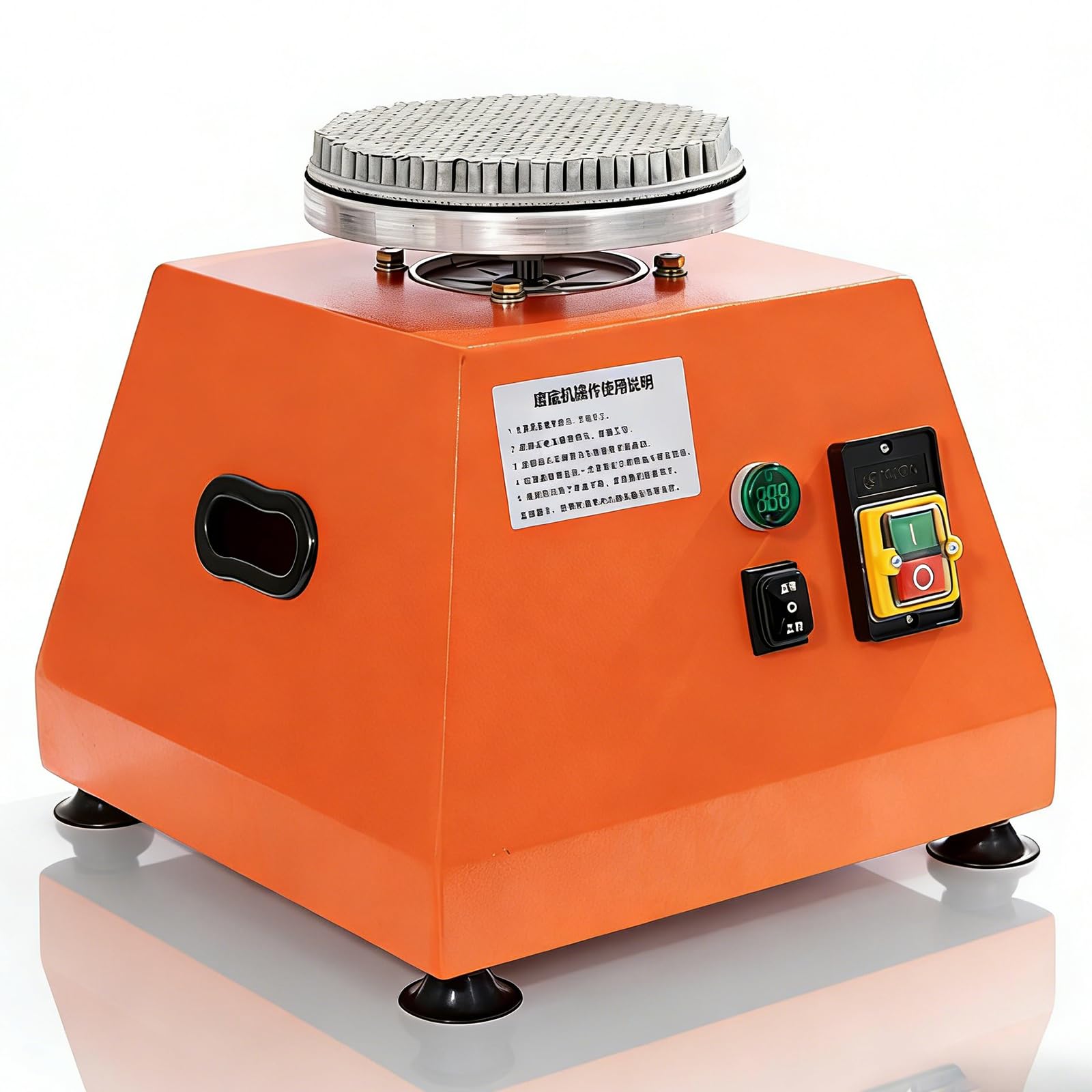 Rettificatrice elettrica in ceramica, velocità 1400 giri/min, piatto girevole da 20 cm, rettifica reversibile per fai da te e lavori professionali