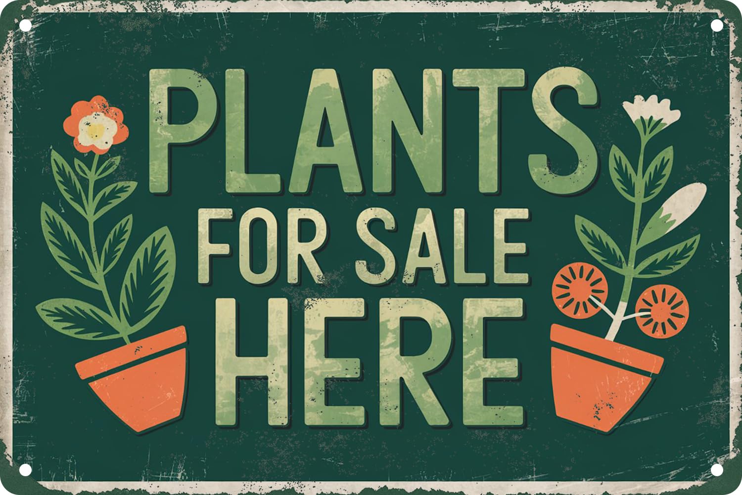 Kwqdozf As Pic Funny Sign Plants For Sale Here Funny Retro Metal Tin Sign For Home Greenho