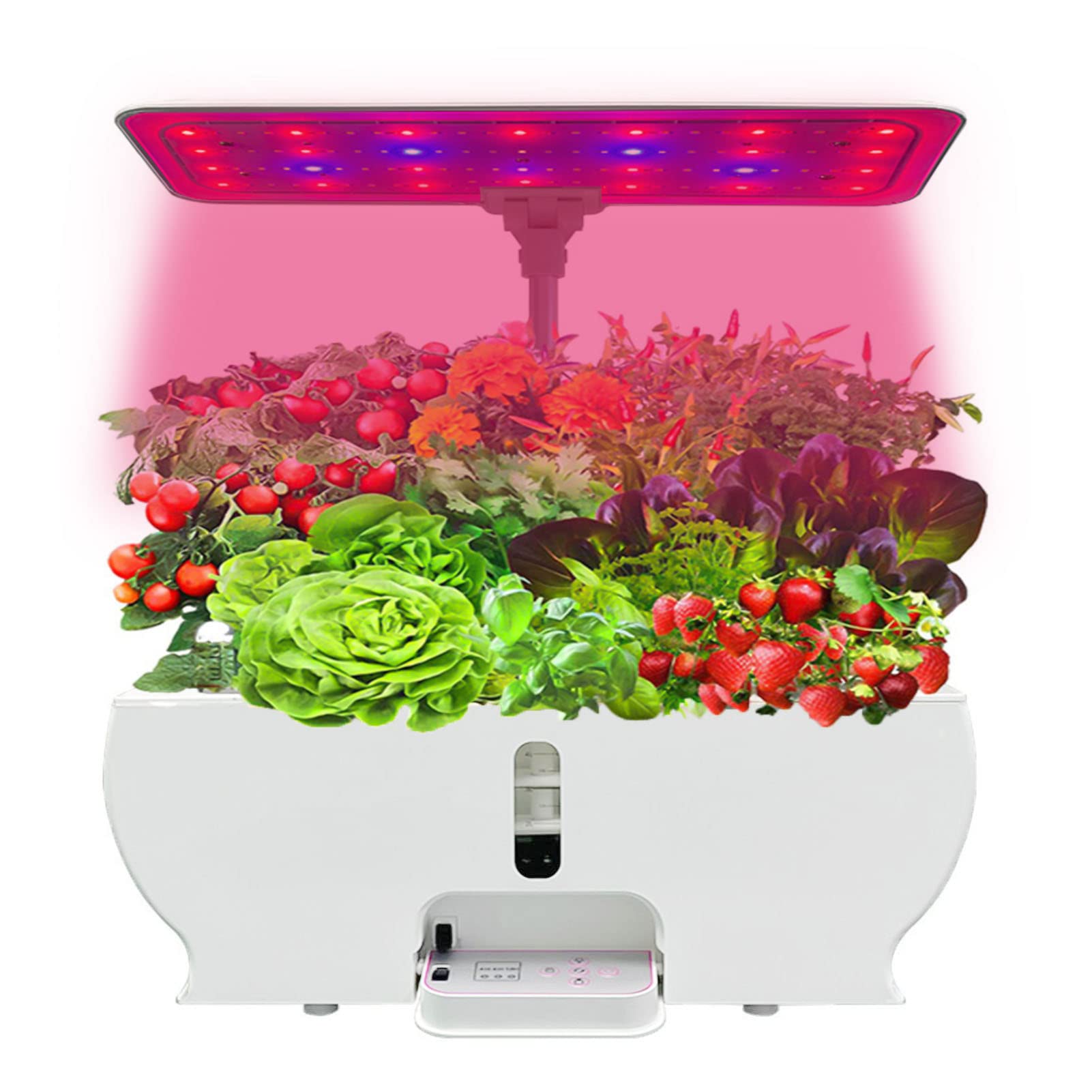 Sistema de riego automático, sistema de crecimiento hidropónico inteligente, set de riego automático con temporizador, luz LED de crecimiento,depósito de agua de 3 l,para plantas en macetas interiores