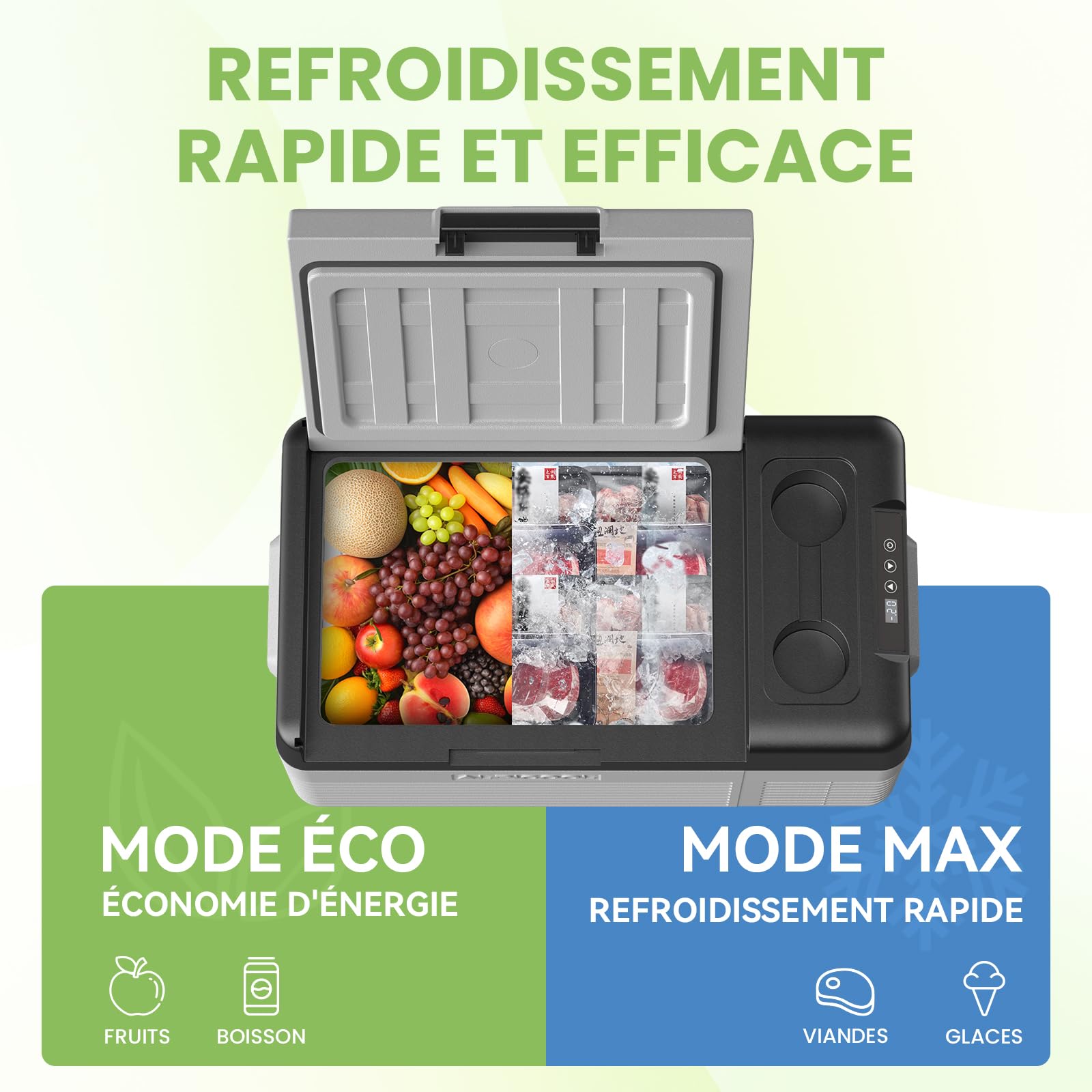 Alpicool CL15 Réfrigérateur de Voiture 15L Neuve 2026, Portable Glacière à Compression, 12V/24V Réfrigérateur Frigo Voiture pour Camion, Camping, RV, Voyage en Voiture, Pique-Nique, -20℃-20℃