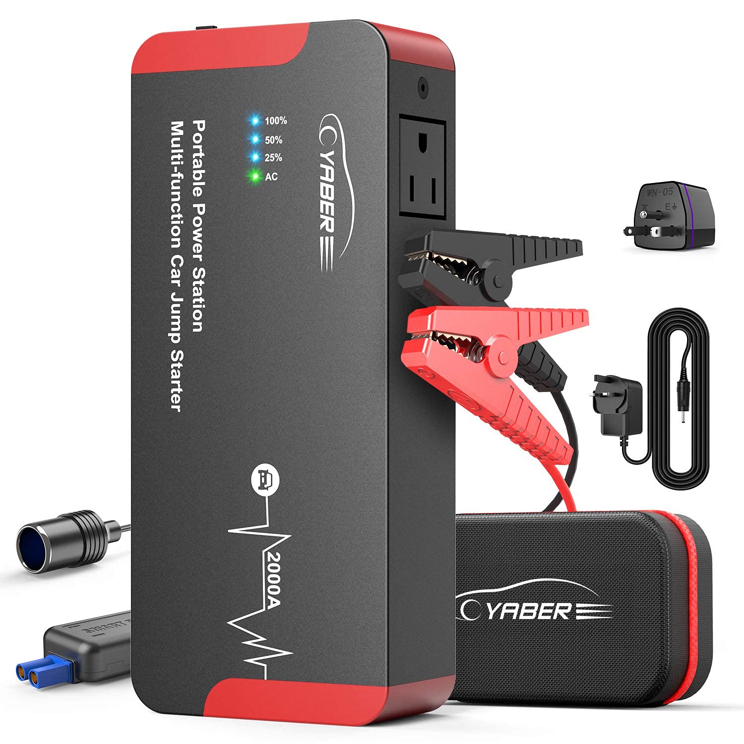 Buy YABER Jump Starter 2000A Peak 22000mAh Portable Battery Jump