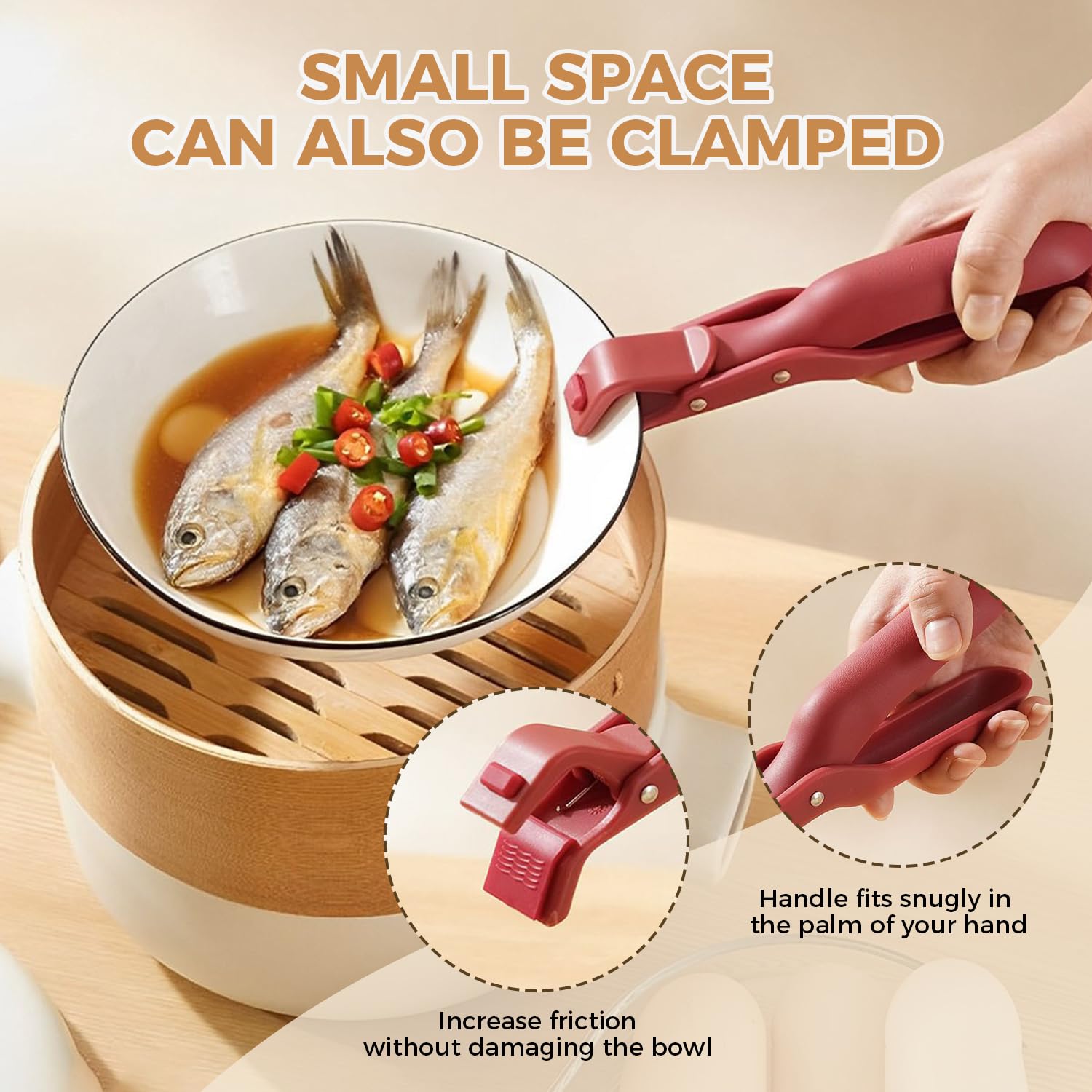 Pinza da cucina, 2 pezzi, clip per scottatura, supporto multiuso per cucina, pinza per friggitrice ad aria calda, manico anti-calore per la cucina, morsetto per scottatura, pinza per pentole e padelle