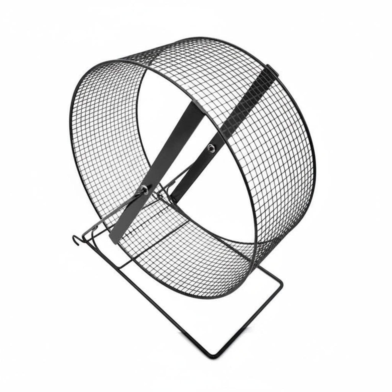 Quiet Small Animal Wheel Nail Grinding Metal Exercise Wheel Easy to Clean for Exotic Pets, Cage, Indoor Wrought Iron Blk|Pet Supplies| Small Animal Supplies| Exercise & Toys-image-20