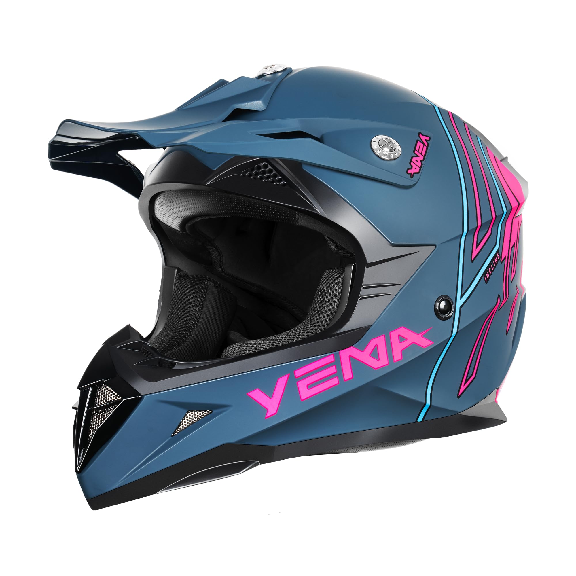 YEMA YM-915 Fullface Motocross Helm und Enduro Helm, EIN ECE 22.06 geprüfter Motorradhelm für Offroad und ATV mit Belüftungssystem, für Erwachsene