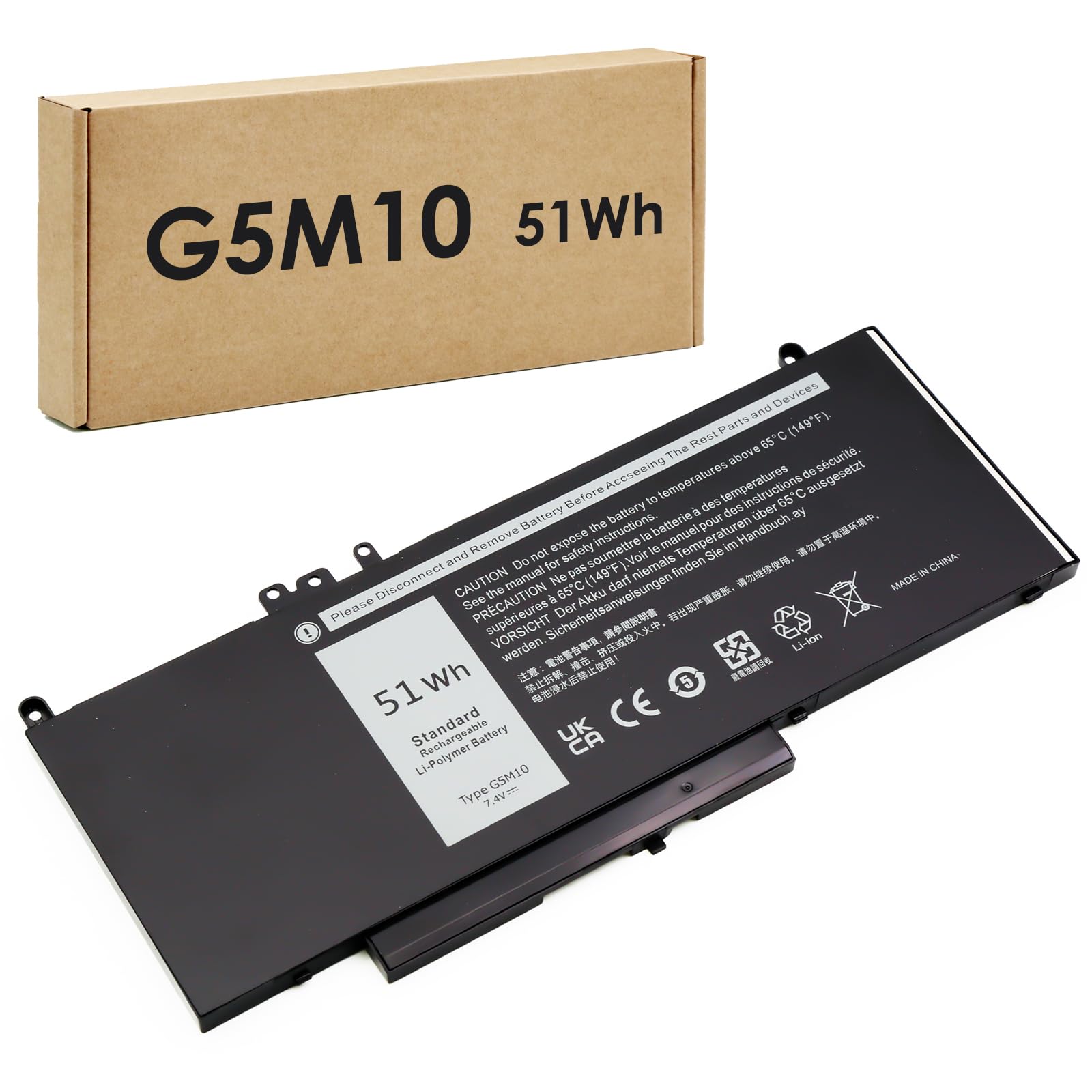 BLESYS G5M10 Batteria per Dell Latitude E5450 / E5550 Series Batteria sostitutiva [7.4V 51Wh]