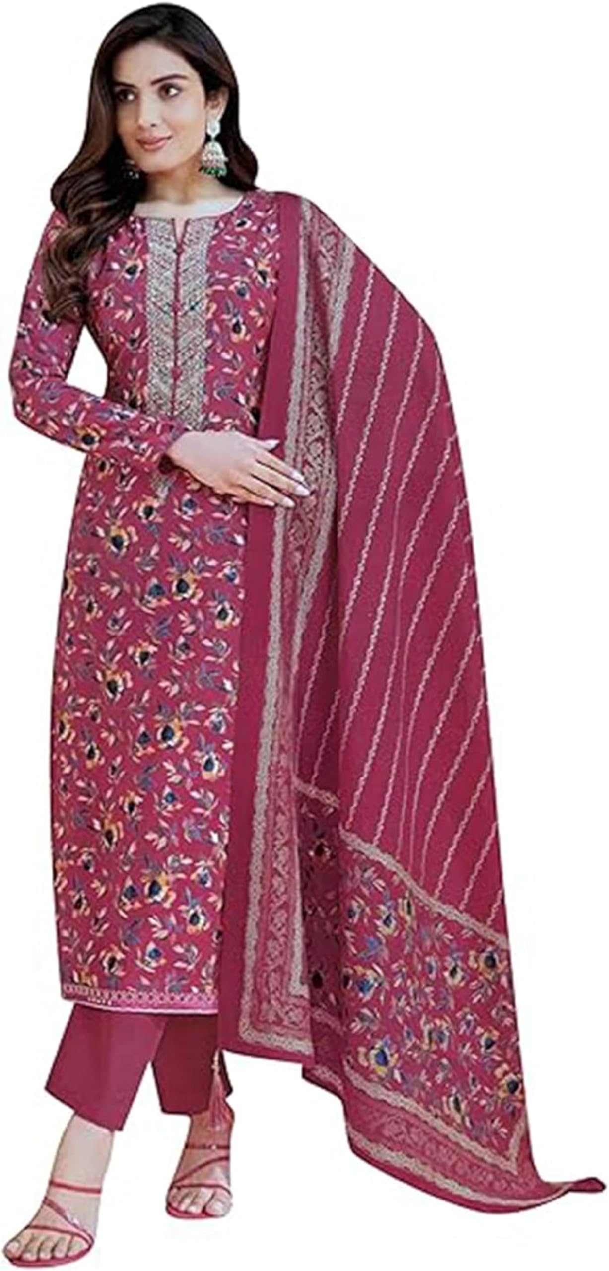 The kurti bazaarFormal Wear Indian Pakistani Girl Stitched Stylish Salwar Kameez Palazzo Pant Dress