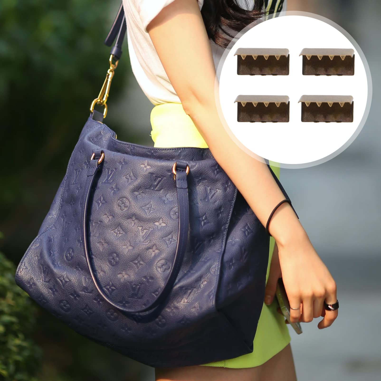 FRCOLOR Metal Buckle Bag Making Clips 20pcs Horse Mouth Clips Diy Handbag Accessories Ribbon Ends Clamps Fashion Waistband Clips