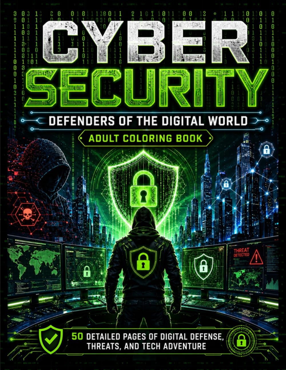 Cyber Security: Defenders of the Digital World: COLORING BOOK