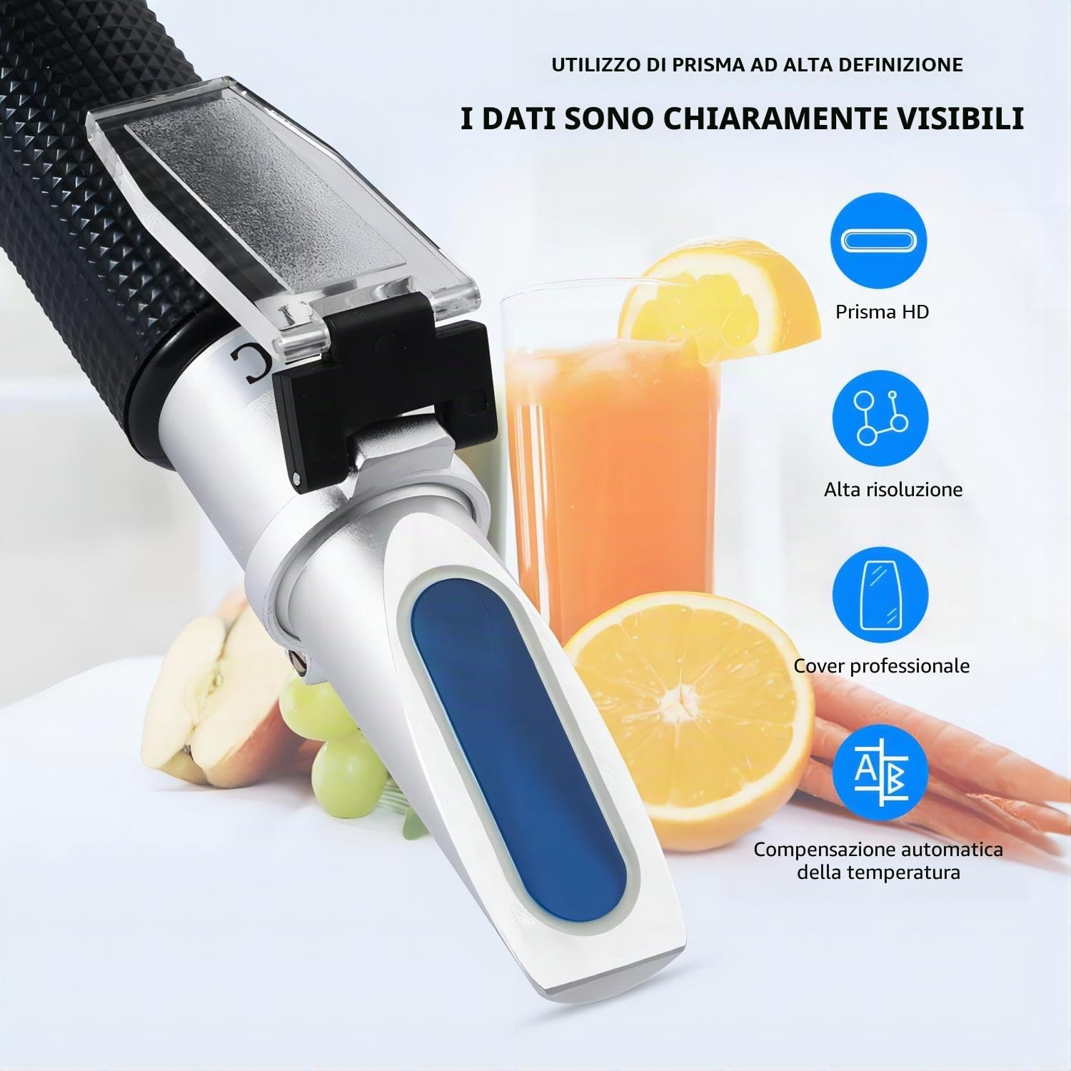 Winegrower Refractometer, 0-32 Brix, 0-140 Oechsle, 0-27 KMW, compensazione automatica della temperatura (ATC), ideale per vino, birra e vino alla frutta