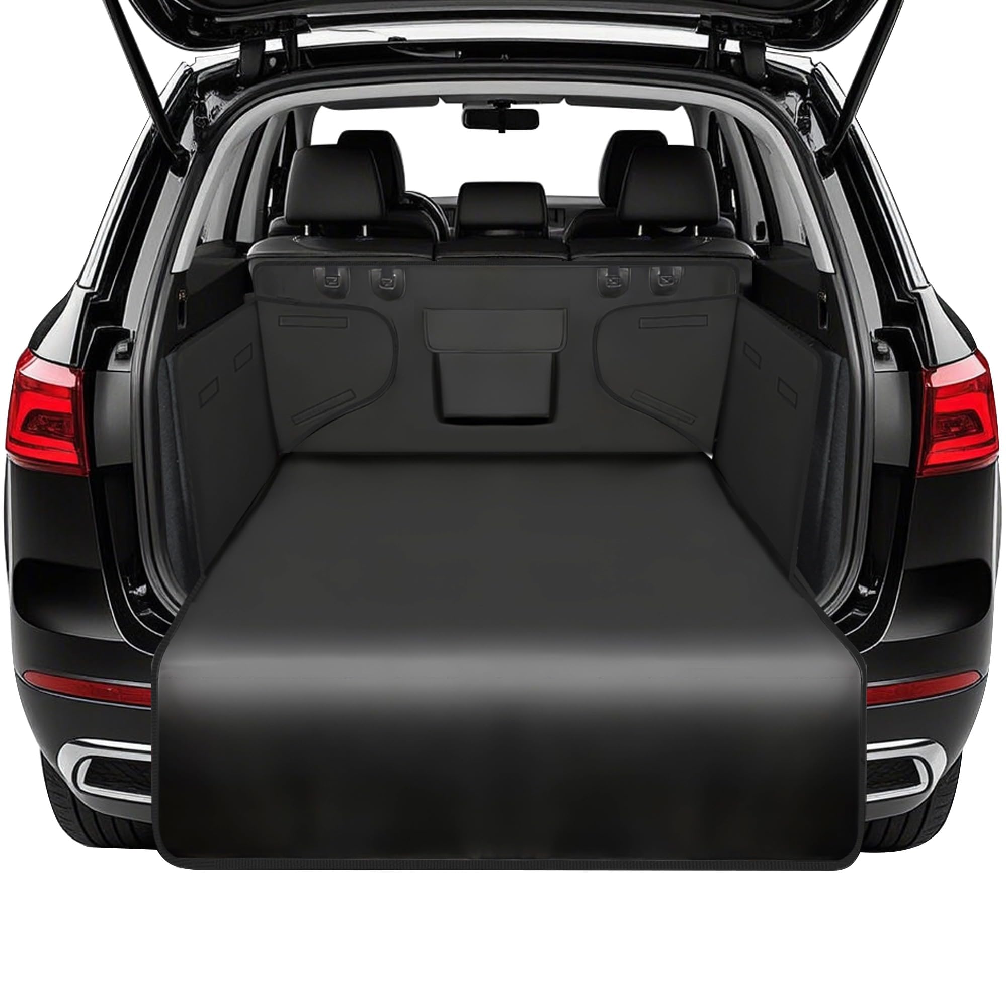 Lydonberg Dog Car Boot Liner Protector, Universal Nonslip Waterproof Pet Dog Back Seat Cover, Durable Washable Cargo Cover Mat Travel for Car Truck SUV (Black)