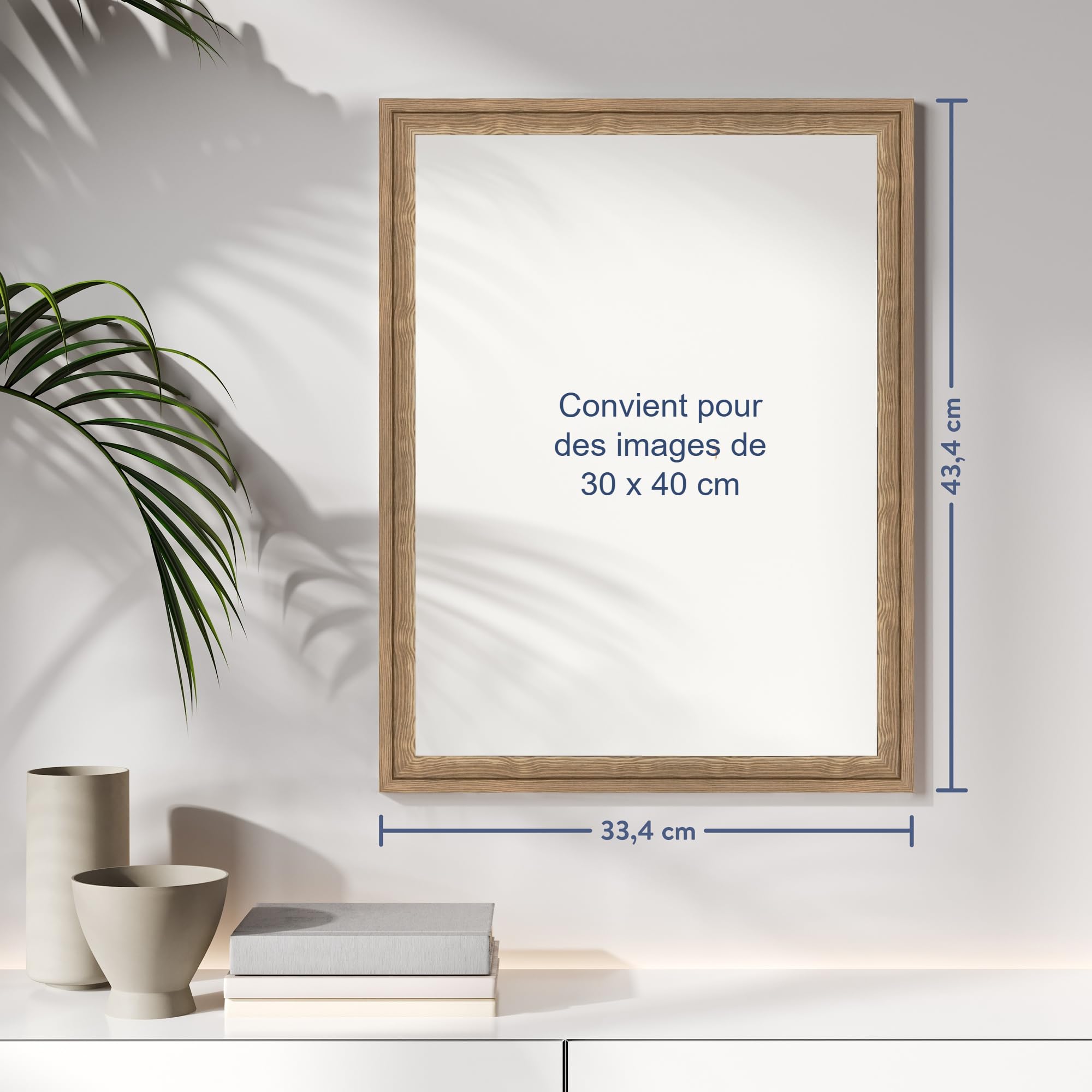 WANDStyle Cadre photo bois rustique, cadre chêne, cadres photo 30x40 cm