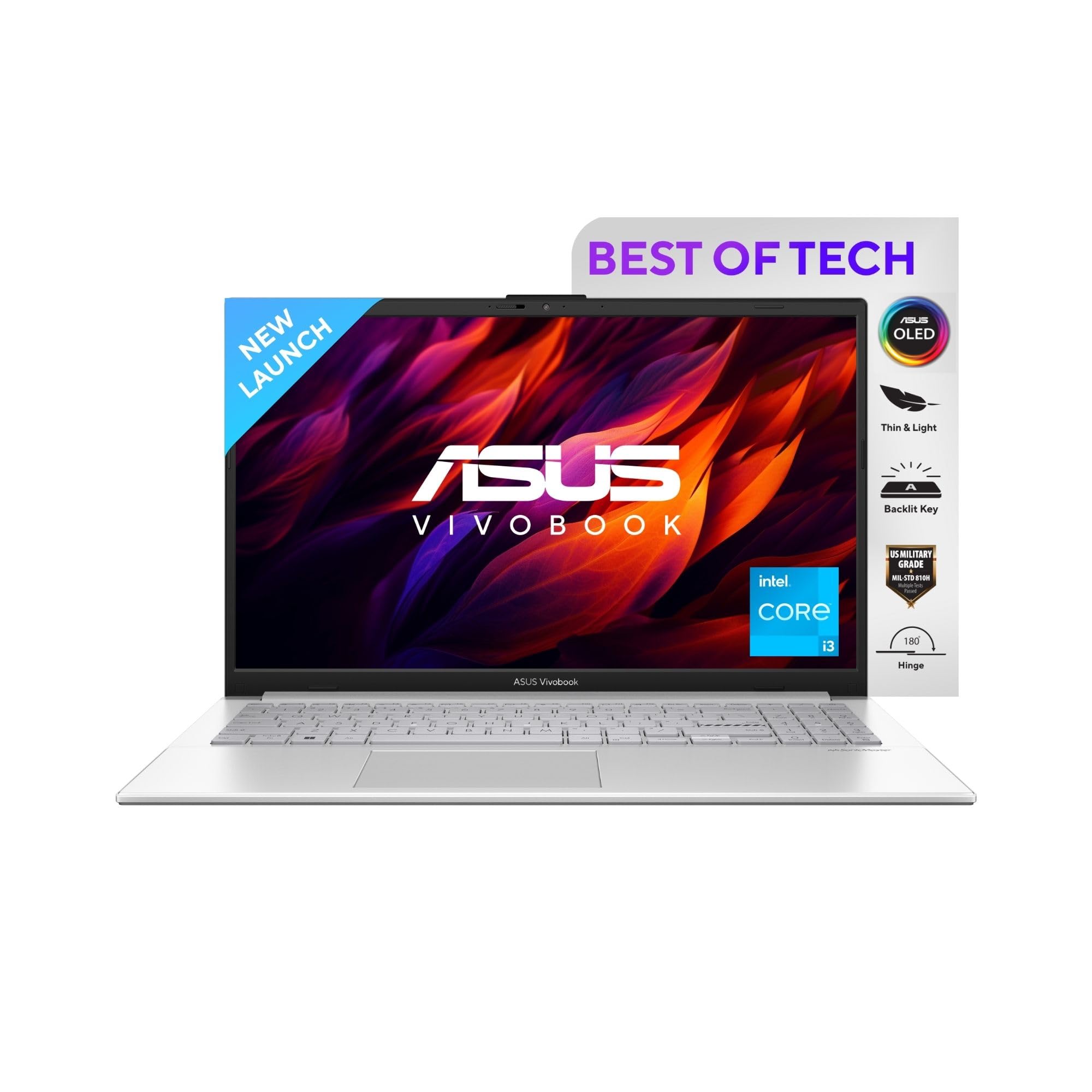 ASUS Vivobook Go 15 OLED (2023), Intel Core i3-N305, 15.6" (39.62 cms) FHD OLED, Thin and Light Laptop (8GB/512GB SSD/Windows 11/Office 2021/Backlit KB/Silver/1.63 kg), E1504GA-LK321WS (B0BRZVQZDK) Amazon Price History, Amazon Price Tracker