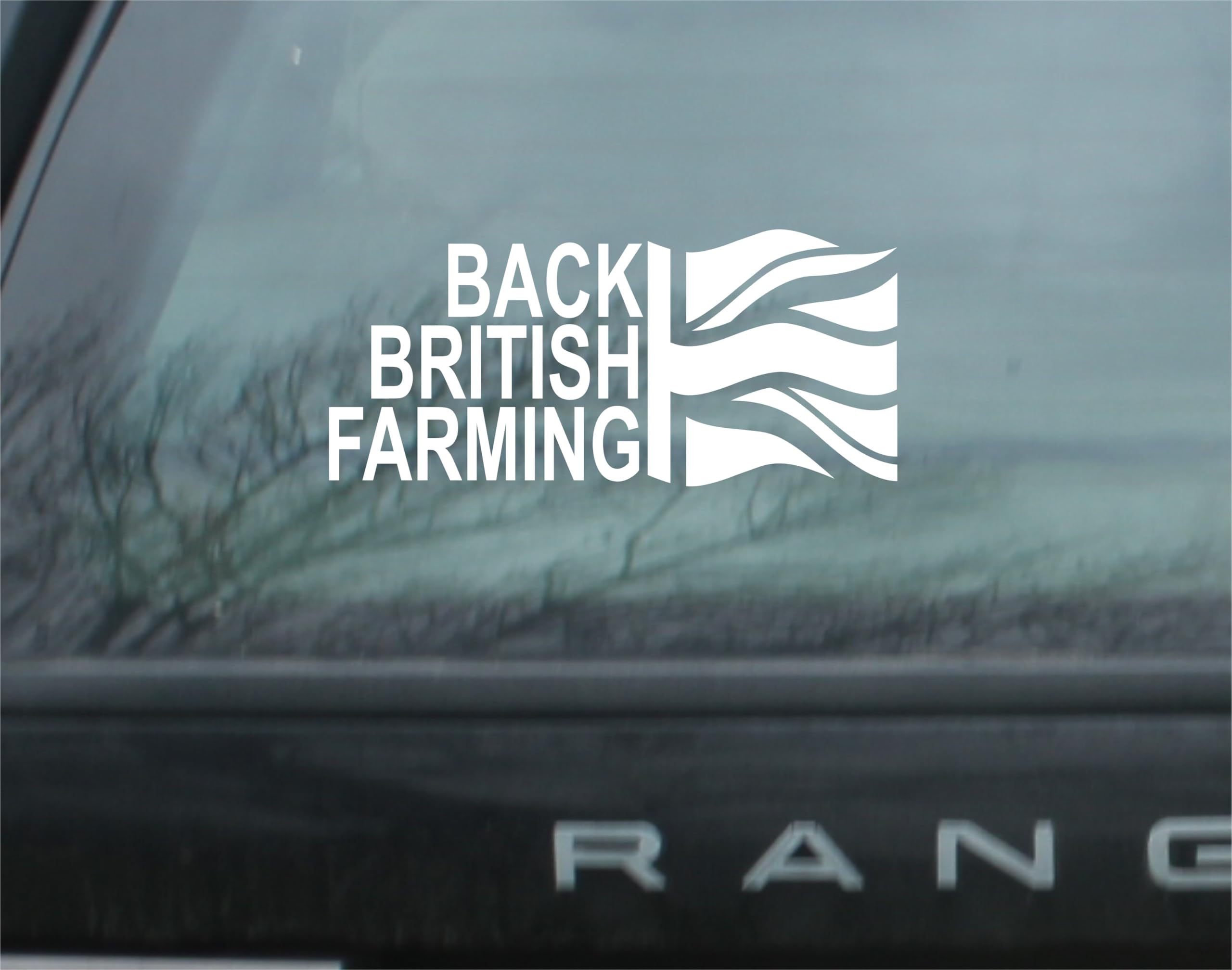 Zurück Britische Bauern Vinyl Aufkleber - Support Farming Auto