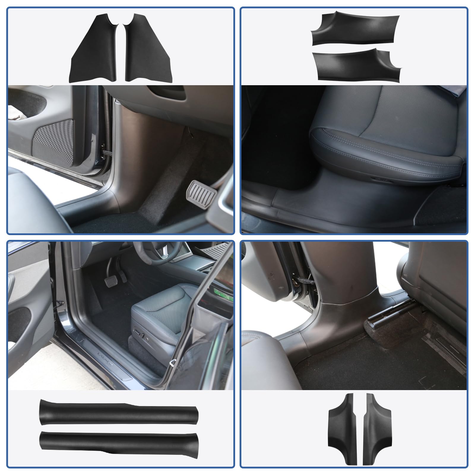8 protectores de umbral de puerta para Tesla Model Y J2025 Juniper, protección contra salpicaduras de fuerte dureza