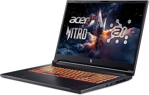 acer Nitro V 17 AI (ANV17-61-R3KD) Gaming Laptop, Copilot+ PC, 17" FHD IPS 144Hz Display, AMD Ryzen AI 9 365, 32 GB RAM, 1 TB SSD, NVIDIA GeForce RTX 5070, Windows 11, QWERTZ Tastatur, schwarz - 4