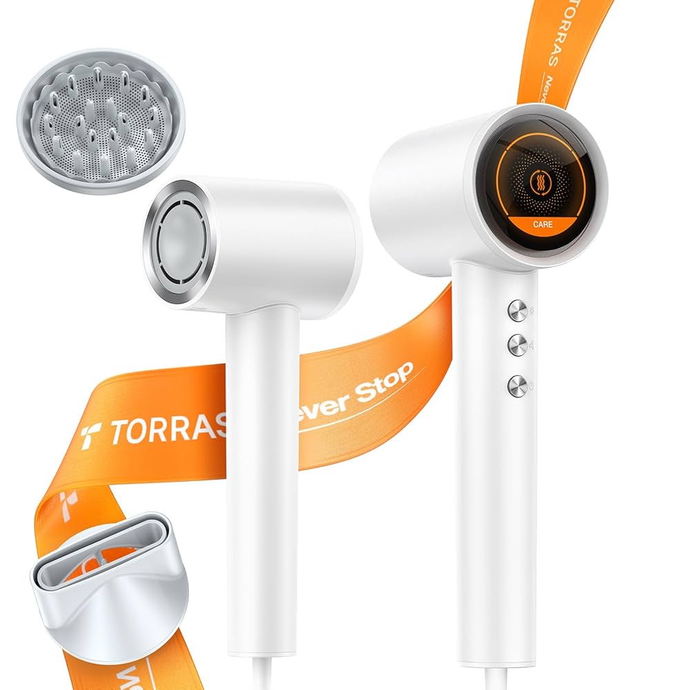 ほぼ新品：TORRAS High Speed ヘアドライヤー Amazon.com : TORRAS Stream Hair Dryer, Space Gray, High