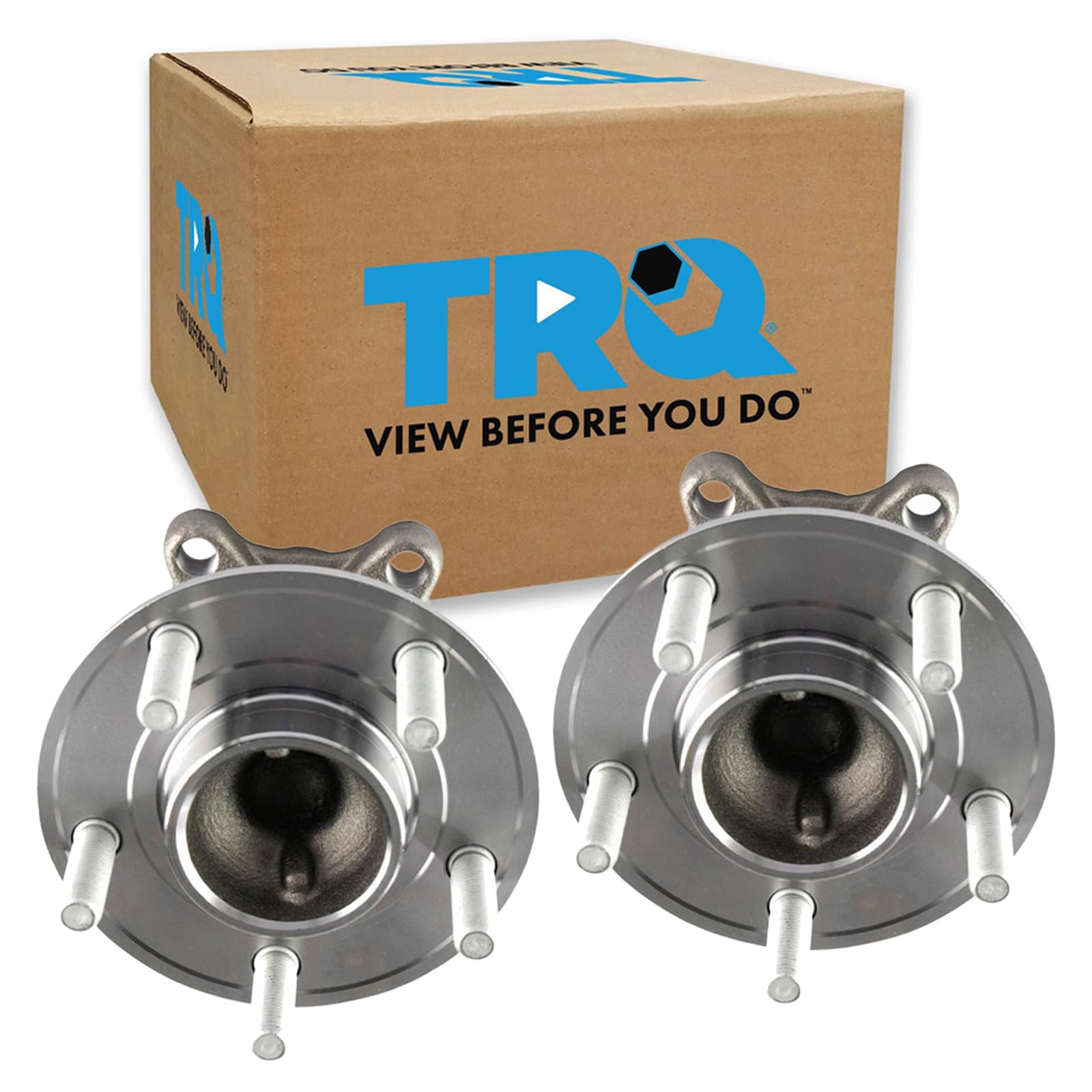 TRQ Rear Left and Right Wheel Bearing and Hub Assembly Set 2 Piece