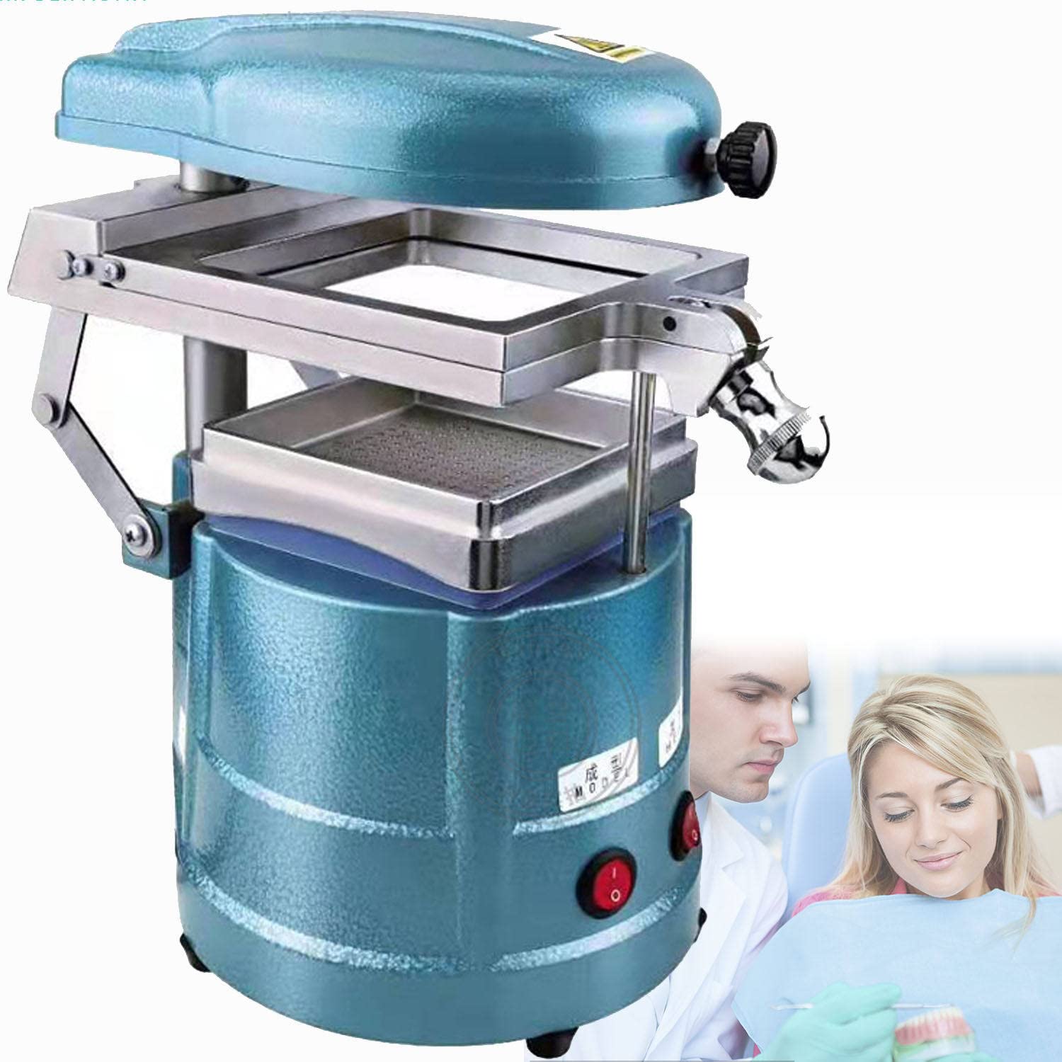 Dental Vacuum Forming Molding Machine Lab Heat Thermoforming Motor Equipment Orthodontic Retainer Dental Laminating Machine