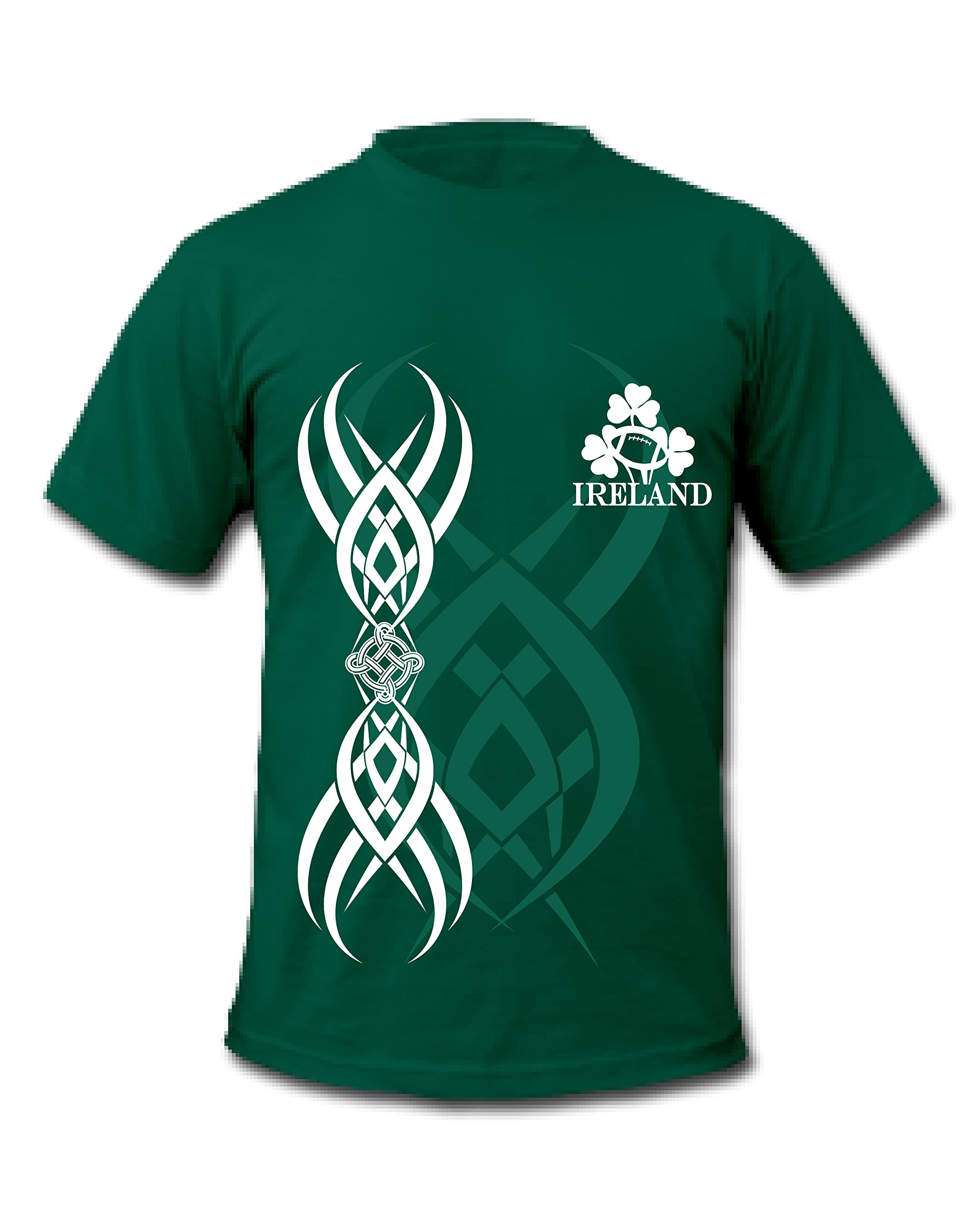 Cold Gun Design Ireland Rugby Six Nations Shamrock Celtic Tattoo T-Shirt