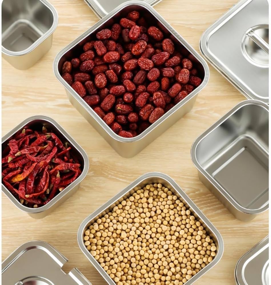 調味料ステンレスプレート♪　12枚セット spice12rack.jpg