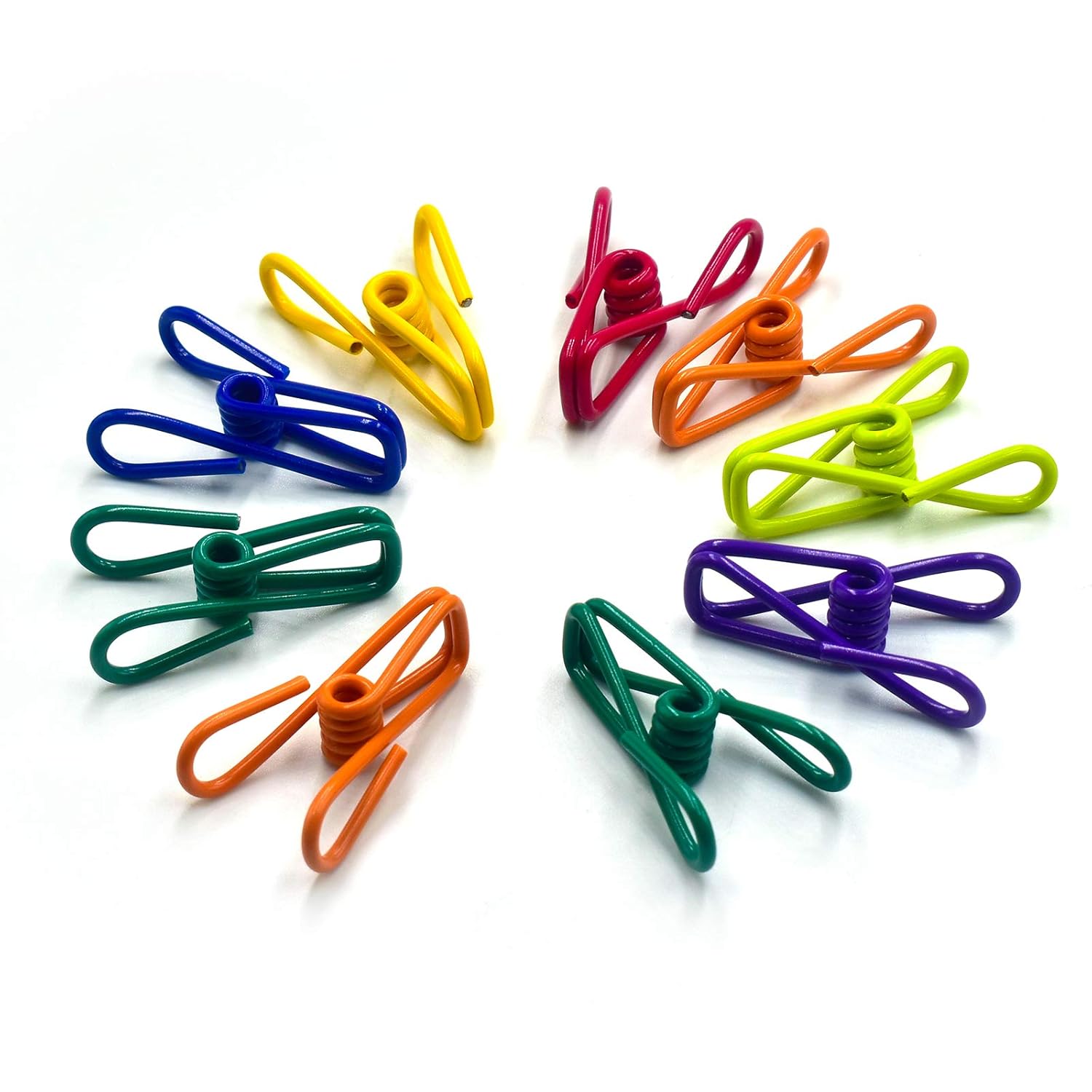 Chip Clips Utility PVC-Coated Steel Clip for Food Package Chips Bag Clothes Parper Pack of 16 2 Inch