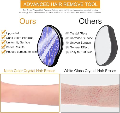 Miniatura 3 de Borrador de pelo de cristal para mujeres y hombres, removedor de pelo mágico, herramienta de depilación para brazos, piernas y espalda, depiladora