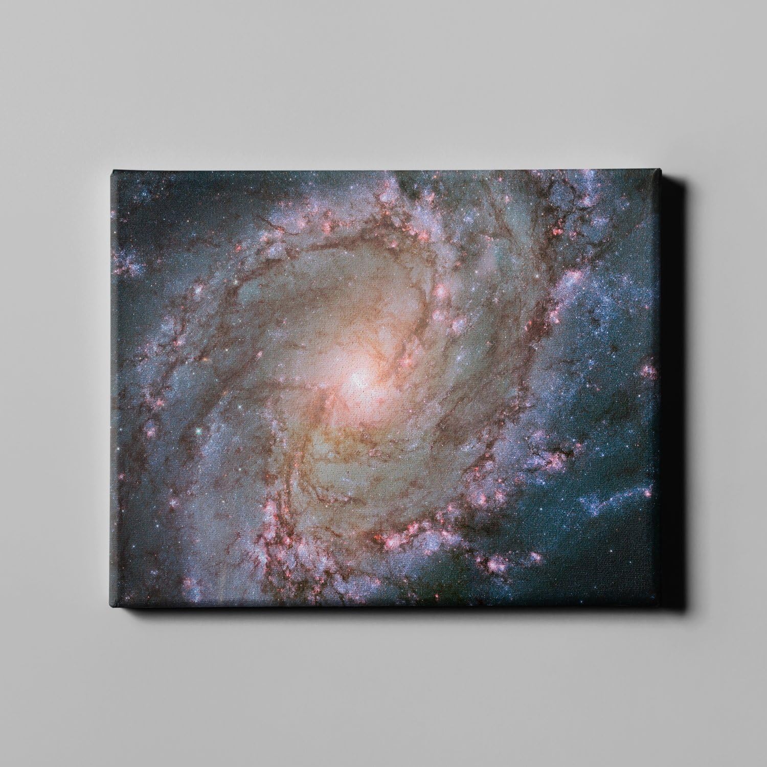 Cuadro del telescopio Hubble para salón, lienzo mediano de la galaxia Messier 83 Spiffing Prints 5
