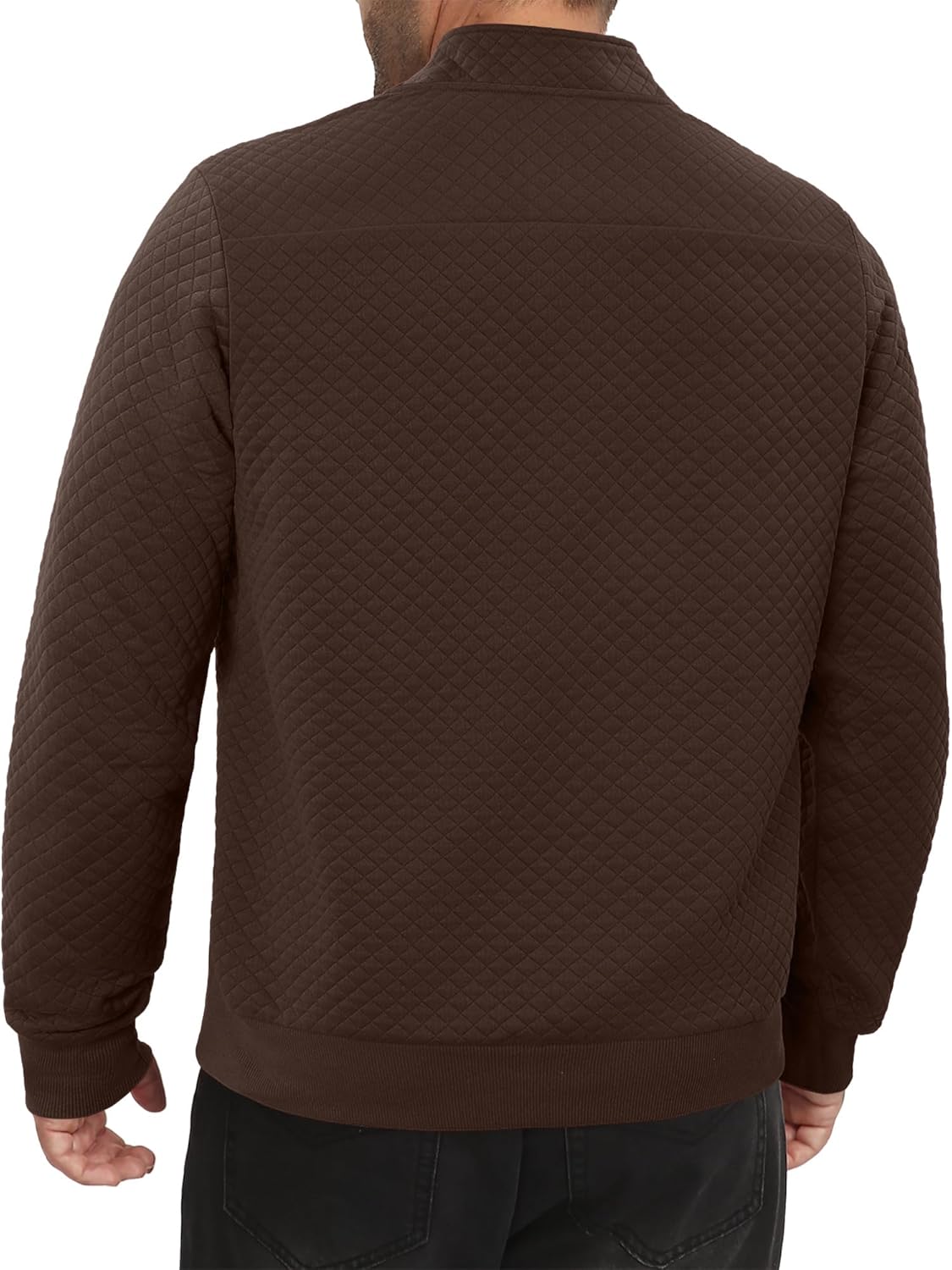 Mens Quilted Sweatshirt 2026 Casual Stylish Bomber Jacket Versatile Outfit S-2XL - Image 5