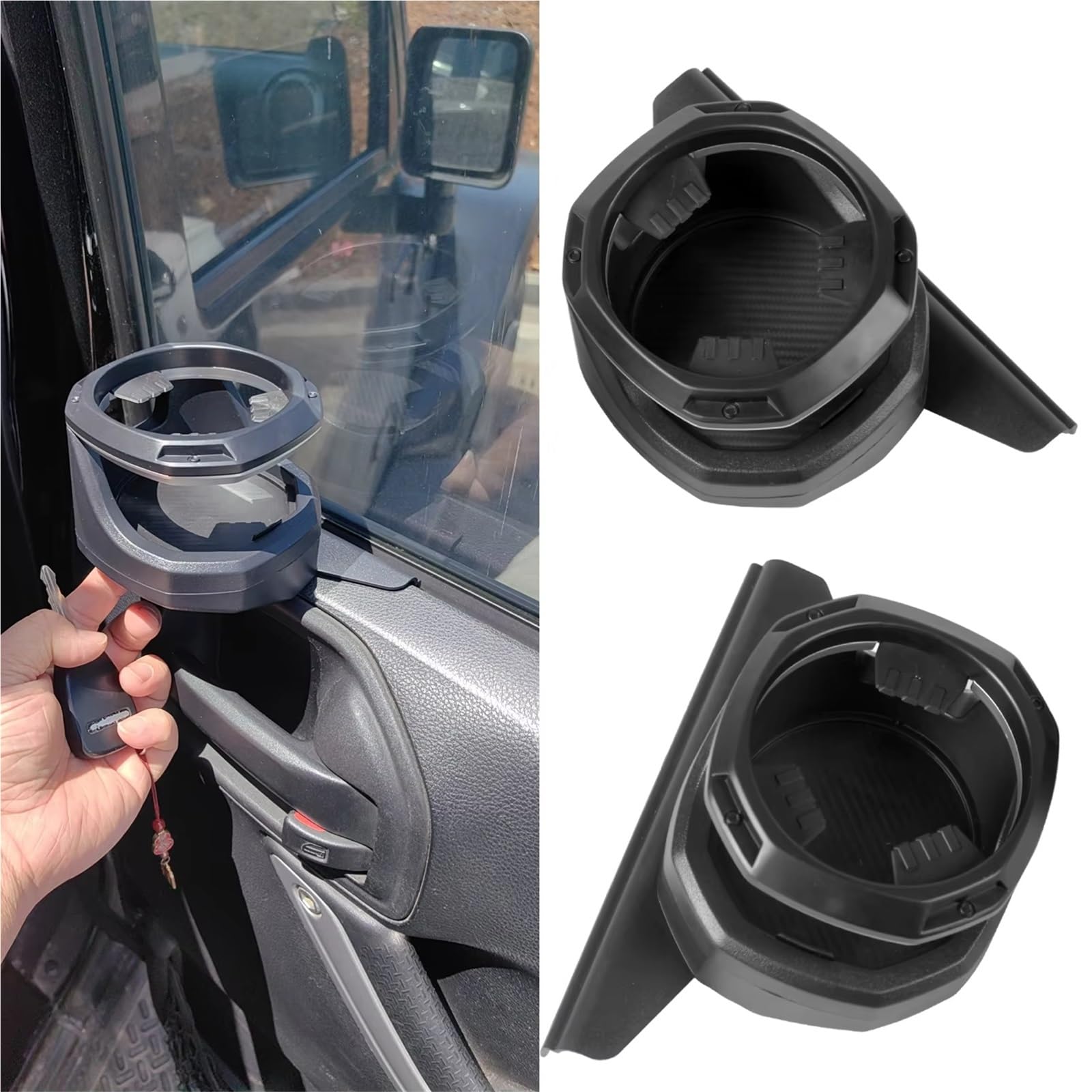 Portavasos Coche Ajustable Compatible Con Jeep Para Wrangler JK 2011-2018 Portavasos Para Ventana Automóvil Accesorios Interiores Para Automóvil Portavasos Para Automóvil(Left)