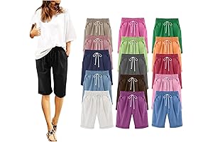 Women's Elastic Waist Bermuda Shorts: Lounge in Comfort with Style