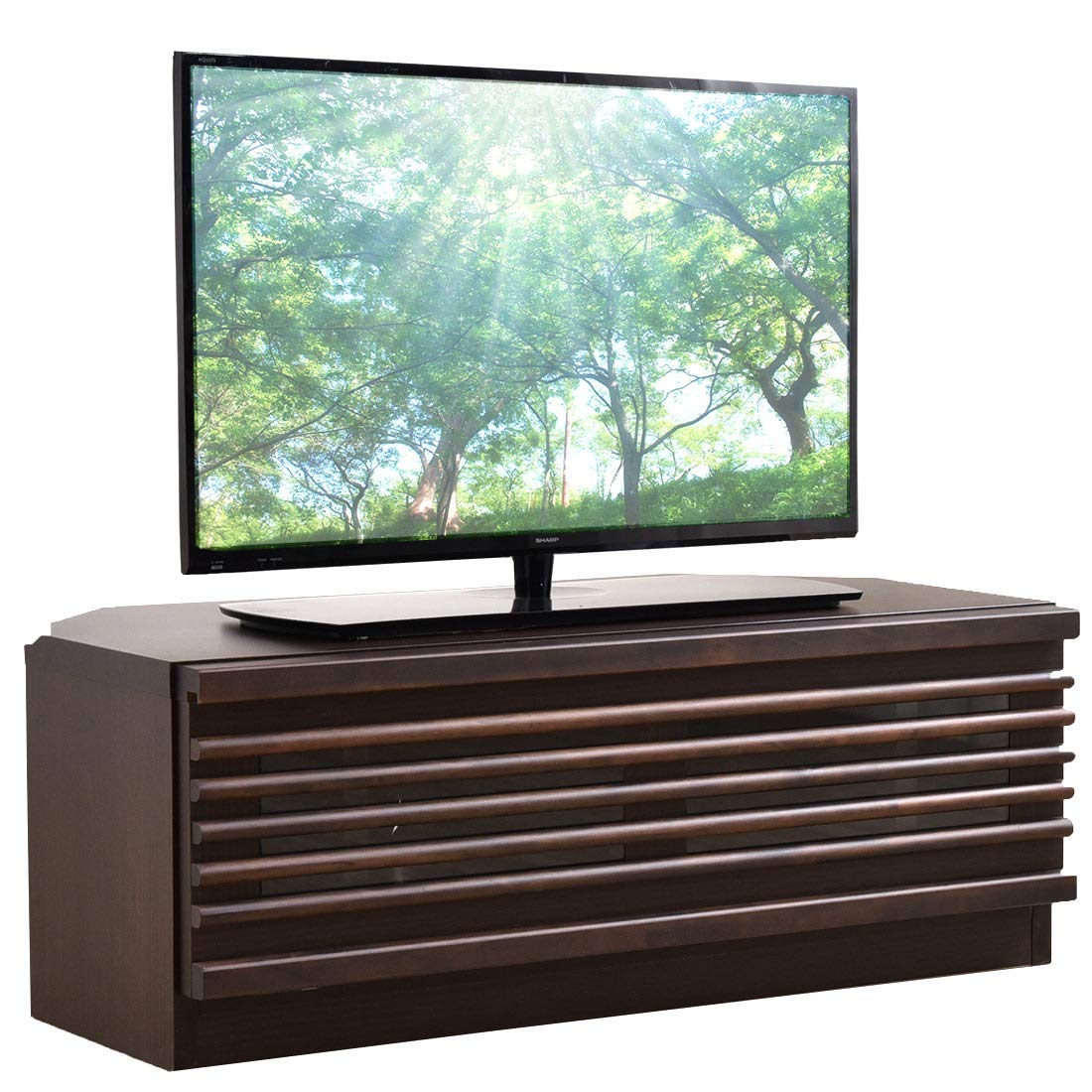 Amazon｜タンスのゲン テレビ台 コーナー 幅100cm 完成品 コンパクト