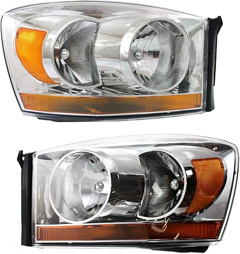 KarParts360 Para Dodge Ram 2500 2006 Conjunto de faros delanteros par lado del conductor y pasajero con bombillas sustituye CH2518114 CH2519114 disponible en Yaxa Costa Rica