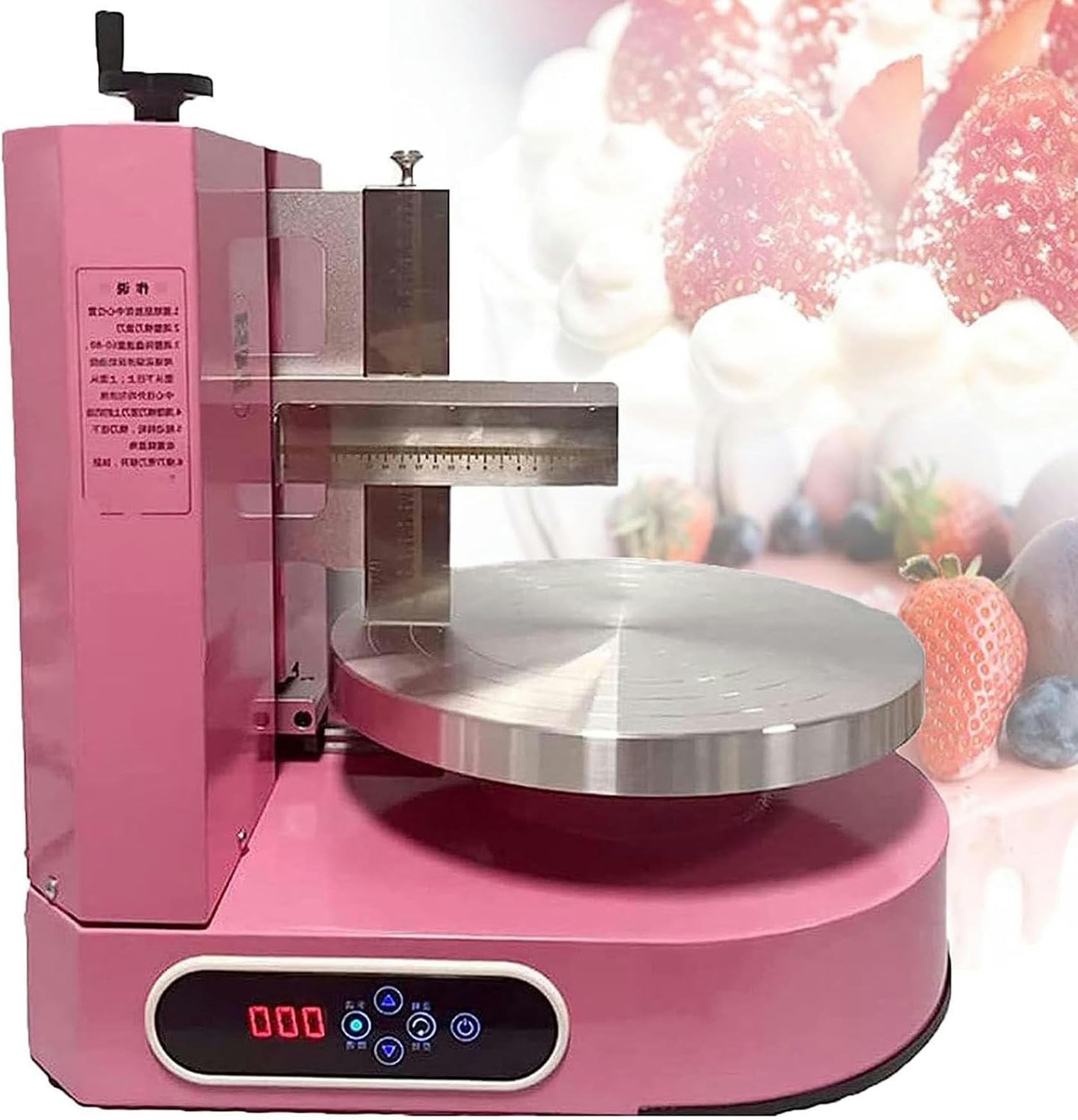 Máquina de recubrimiento para esparcir crema para pasteles, crema para pasteles de cumpleaños, máquina de decoración de recubrimiento suave, esparcidor de crema para pasteles de 4 a 12 pulgadas,Pink