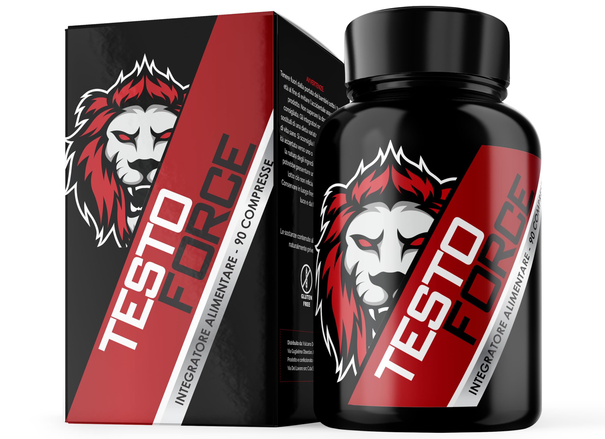 TESTO FORCE | 90 Compresse | Azione Rapida e Potente | Aumento Massa Muscolare Uomo, Alto Dosaggio di Tribulus Terrestris, Maca Peruviana, Ashwaganda, Zinco