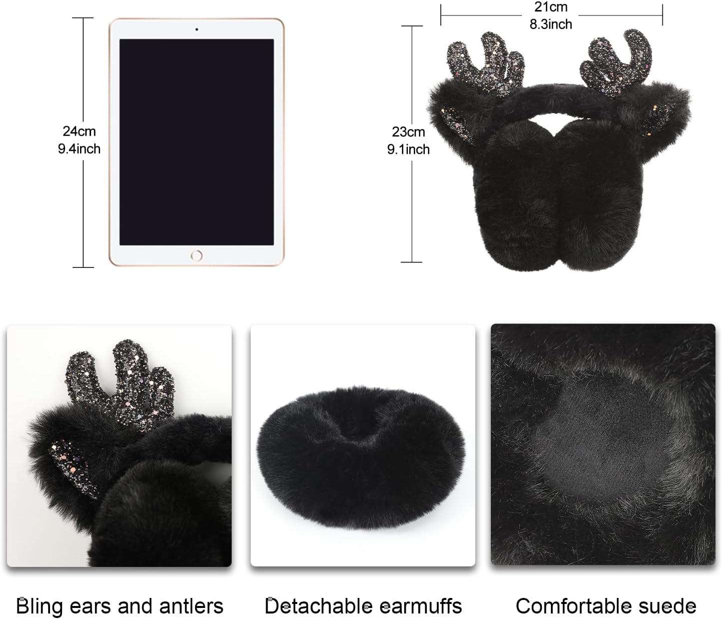 Surblue Cute Animal Earmuffs Winter Warm Outdoor Ear Covers Headband Fur Earwarmer… - Image 4