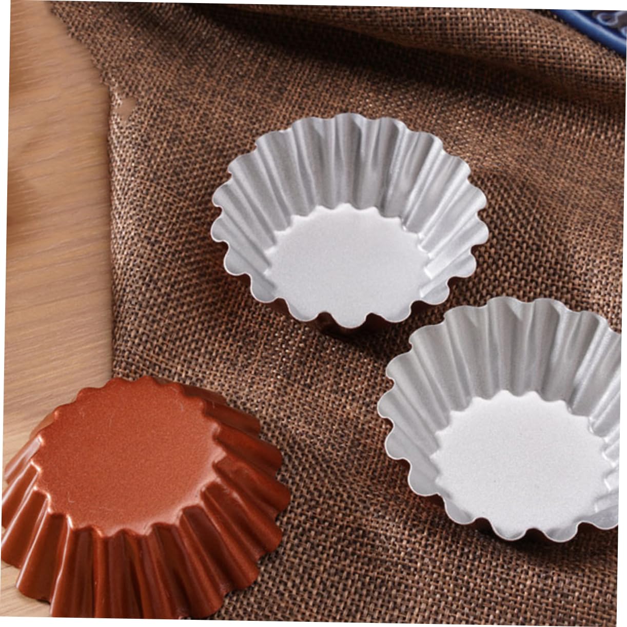 IMIKEYA 4 Juegos Molde Redondo Para Tarta De Huevo Baking Accessory Moldes Para Mini Tartas Molde Muffins Utensilios De Cocina Moldes De Gelatina Pequeños De Budín 6 Piezas * 4