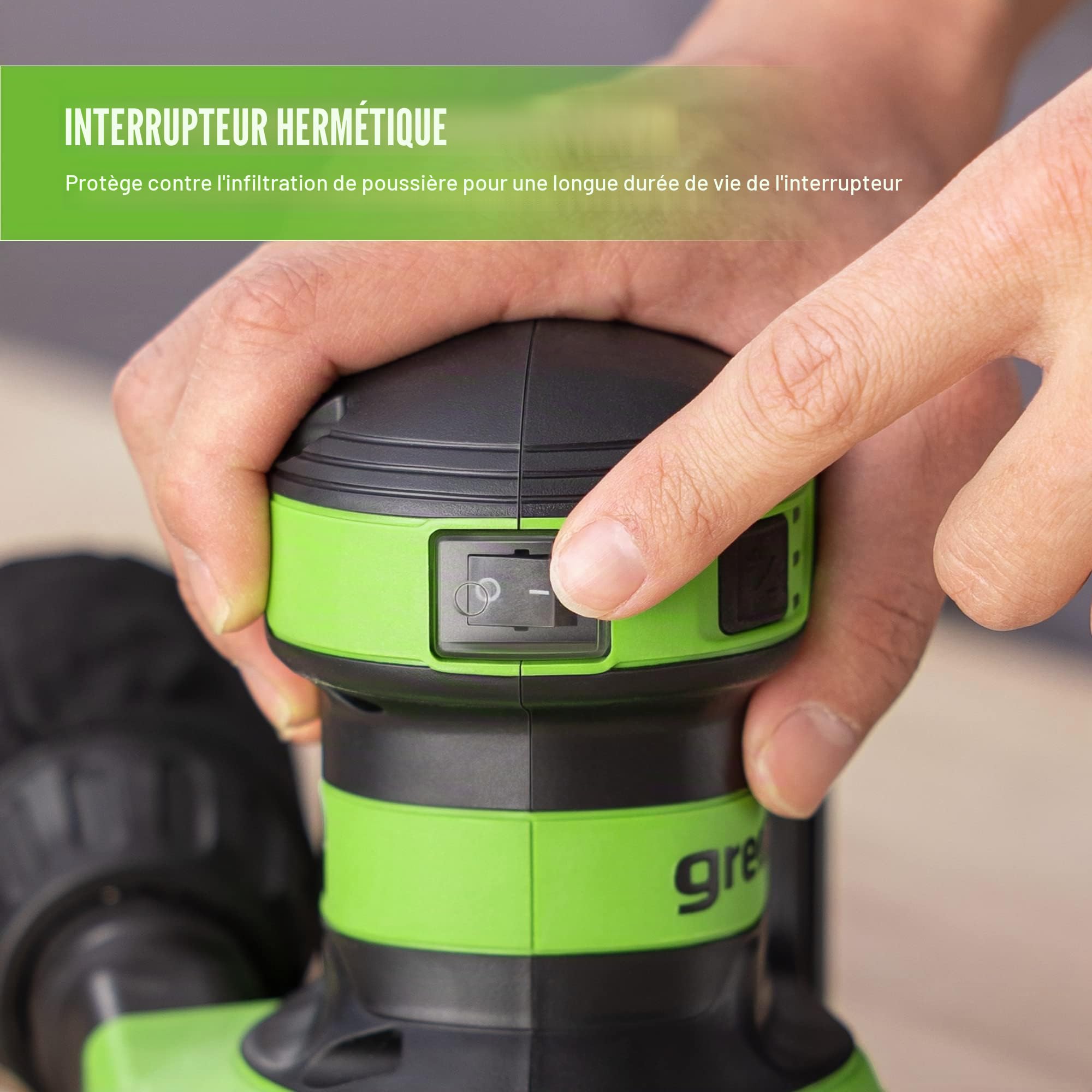 Greenworks 24V Orbital Sander Kit, 5" Random Sander Variable Speed, Tool Only