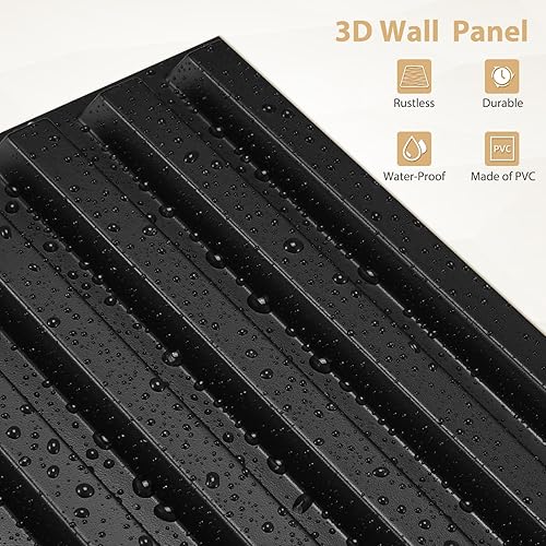 Miniatura 2 de Heikki Paquete de 30 paneles de pared 3D para decoración de pared interior, paneles de pared con textura de flores de PVC para sala de estar,