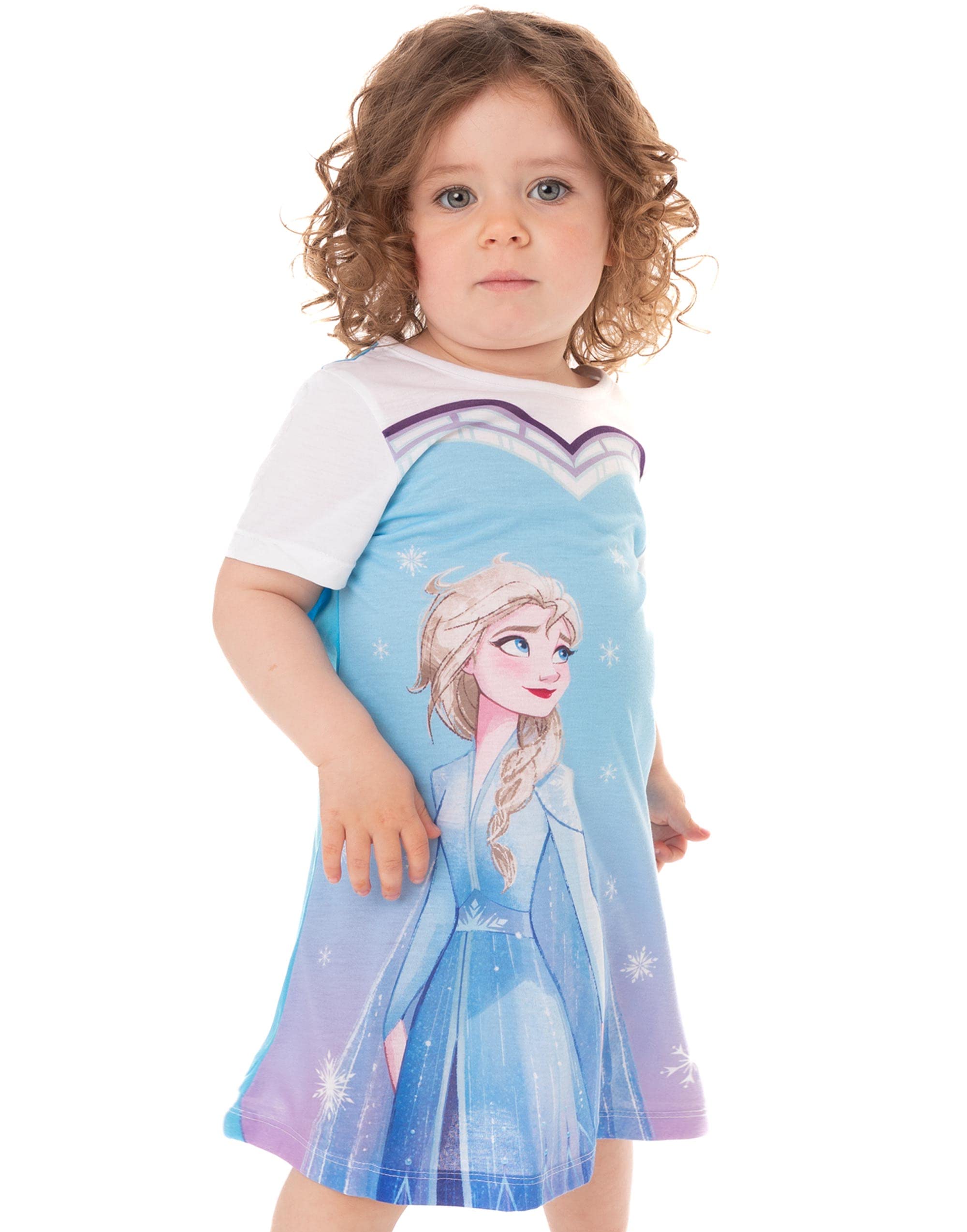Disney Girls Elsa Frozen Nightdress - Blue - 2-3 Years