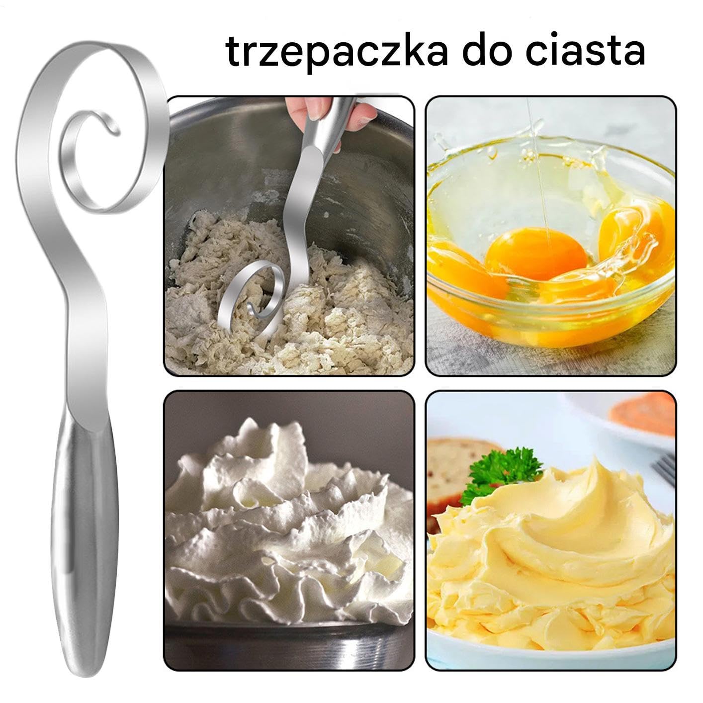 CHIBK, chleb do chleba | Mikser manualny do gotowania chleba | Wielopoziomowe ciasto ze stali nierdzewnej