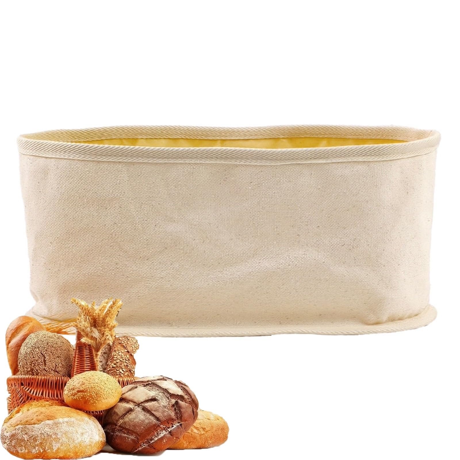 SQOYEI Cotton Beeswax Bread Bag Storage Basket Washable Sourdough Bread Bags for Homemade Reusable Keep Freshness for Bakeries Picnics
