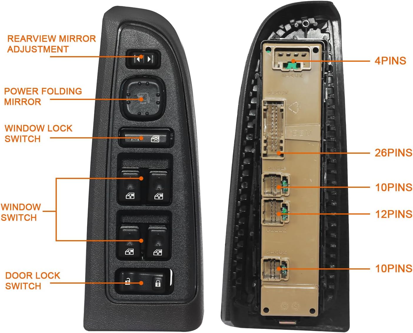 15883320 Master Power Window Switch &Bezel for 2003-2007 Chevy Avalanche Silverado Suburban Tahoe GMC Yukon Sierra, Cadillac Escalade# 920-020