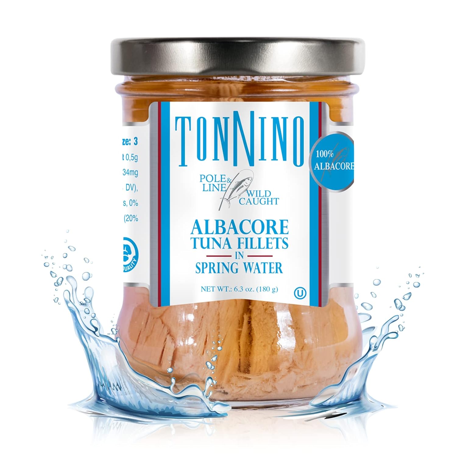 Tonnino Albacore Tuna in Water 6.3 oz Premium 6Pack