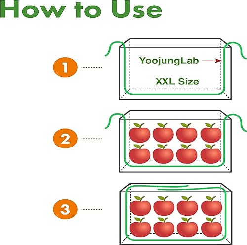 Miniatura 10 de Prime, Bolsas de almacenamiento de alimentos, 9.84 "14.56" 100 bolsas, mantener frescos bolsas de productos, sin BPA, almacenamiento de ahorro de