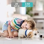 Little elf caméra 2 Faites votre valise, Litokam 2K Caméra de sécurité intérieure pour moniteur animal de compagnie/au-delà/bébé, 5GHz/2.4GHZ WiFi Caméra, Détection de Cry/Motion, Vision nocturne