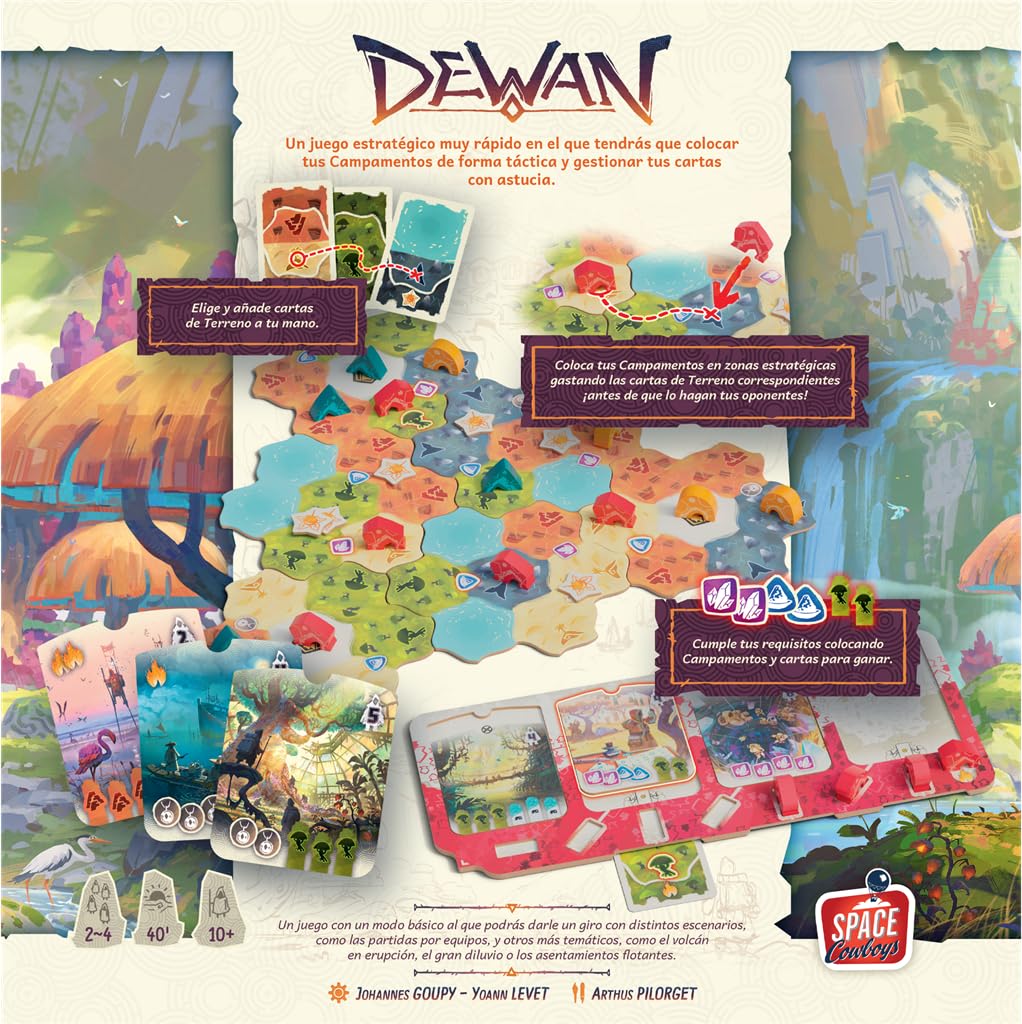 Asmodee, Dewan, Juego de Mesa estratégico, colocación y Conquista | Tablero Modular, de 2 a 4 Jugadores, a Partir de 10 años, 40 min, español