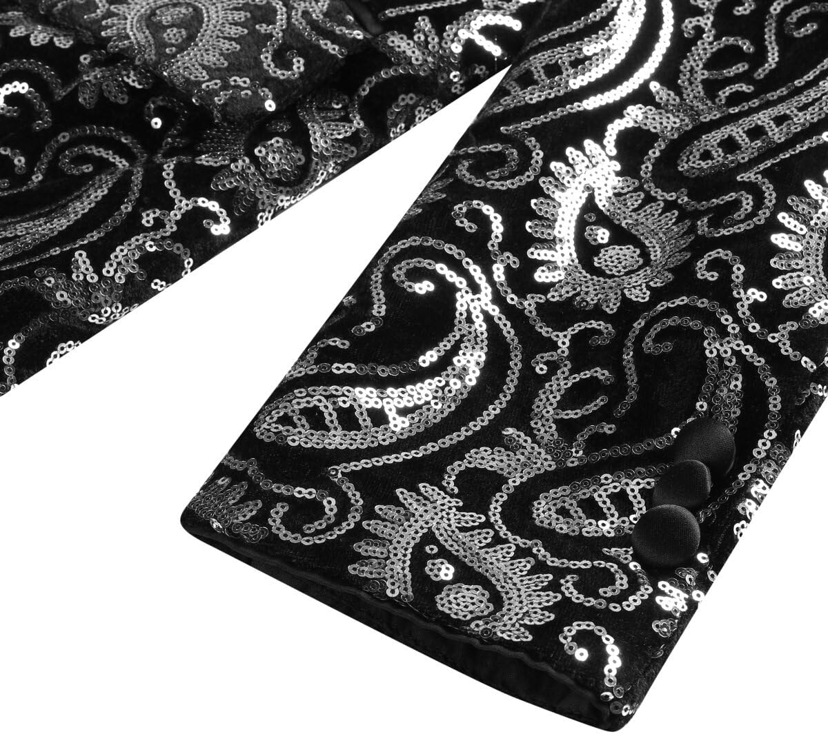 Cloudstyle Men's Dress Floral Suit Notched Lapel Slim Fit Stylish Blazer Dress Suit - Image 6