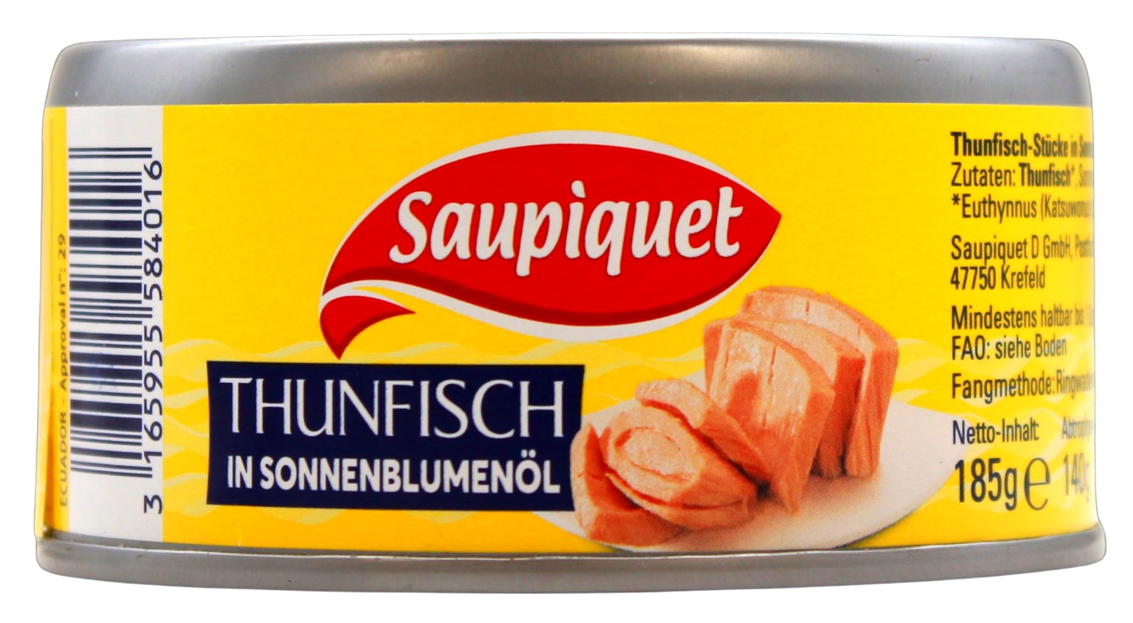 Saupiquet Thunfisch in Sonnenblumenöl, 24er Pack (24 x 140g)