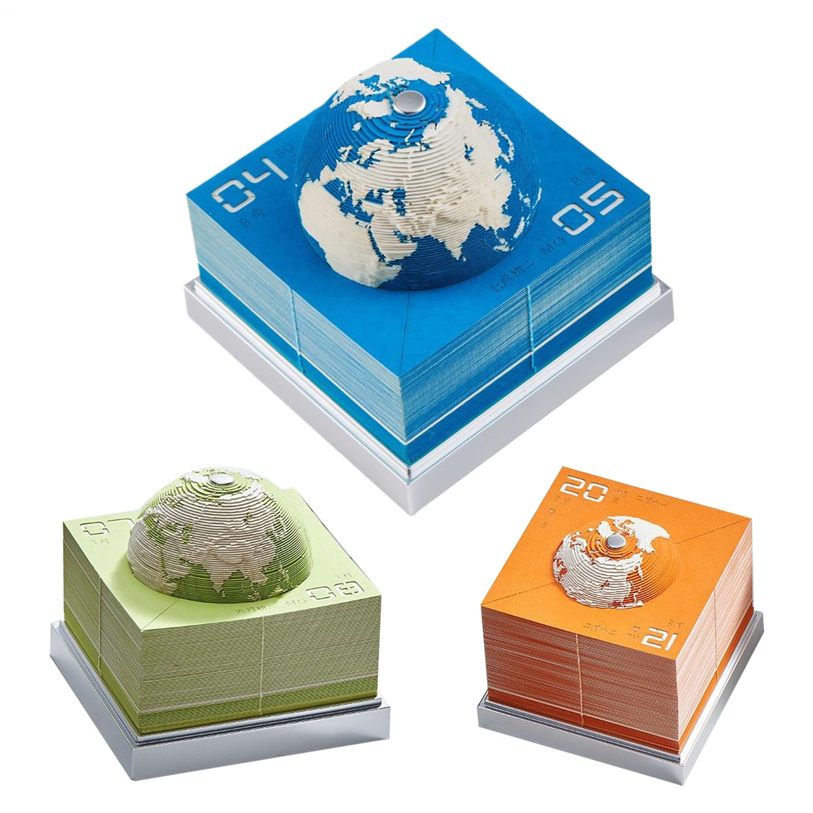 3D Zeit Kalender 2026 Erdkugel Tischdekoration