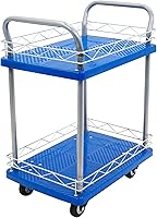 Vista 1 de JORESTECH Carro de plataforma Dolly Warehouse Moving Push Hand Truck (rueda de goma de 2 pisos de 330 libras)